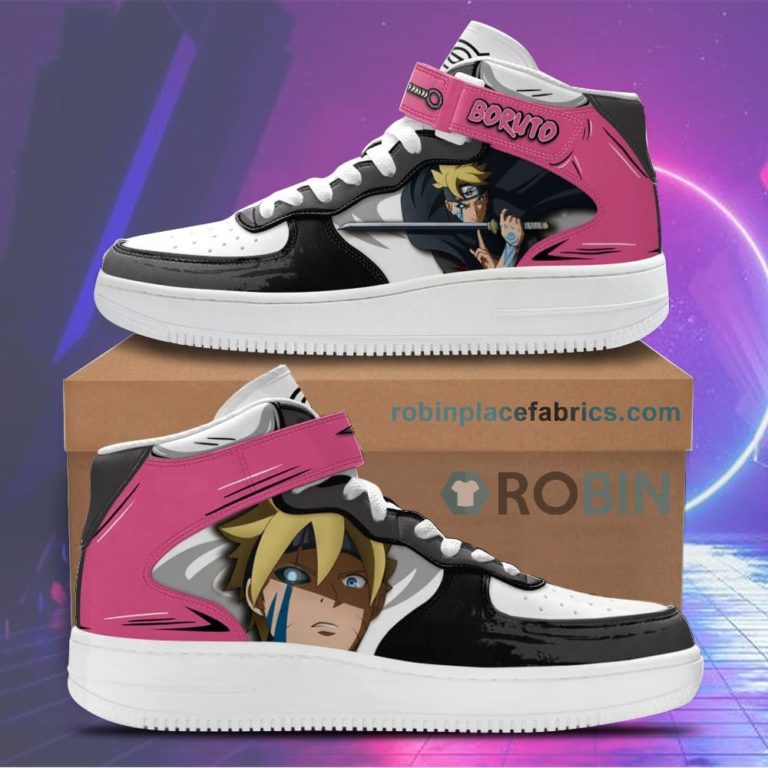 Brt Uzumaki Sneakers Air Mid Custom Anime Shoes