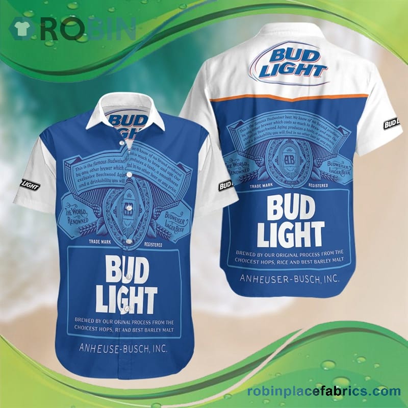 Bud Light Summer Hawaiian Beach Shirt - RobinPlaceFabrics