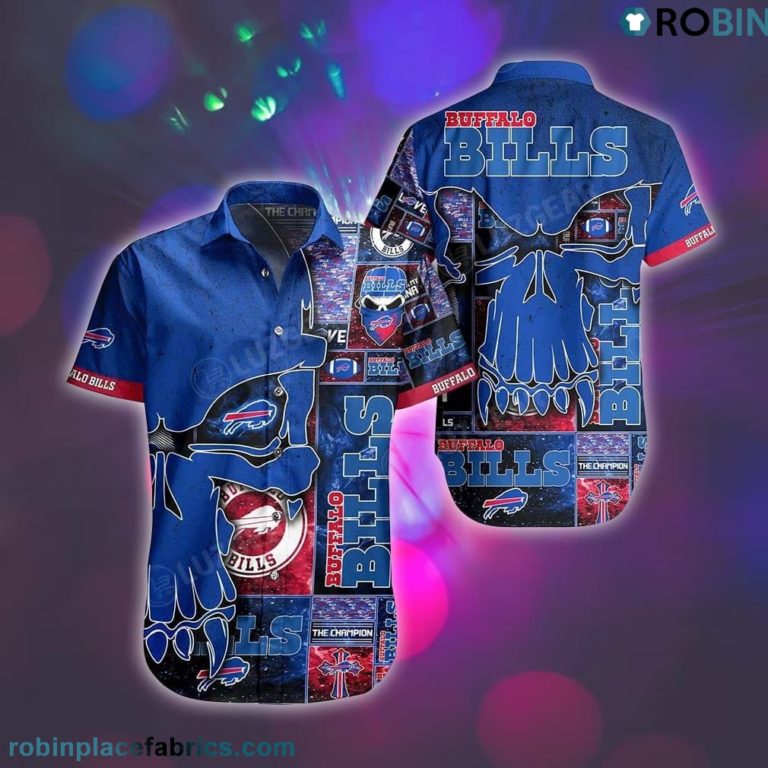 Buffalo Bills NFL Hawaiian Shirt Skull