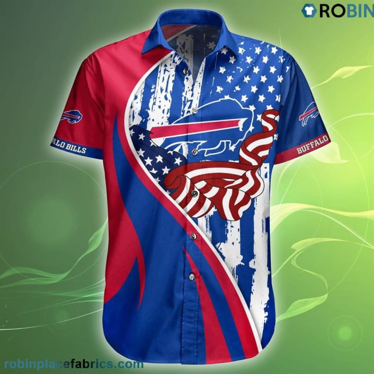 Buffalo Bills NFL-Hawaiian Shirt Vintage US Flag