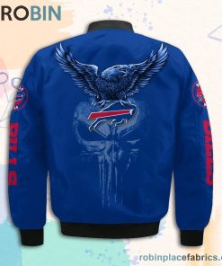Buffalo Bills NFL Logo Eagle Skull Bomber Jacket Buffalo Bills NFL Logo Eagle Skull Bomber Jacket