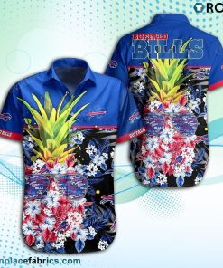 Buffalo Bills NFL Tropical Patterns Pineapple Design Hawaiian Shirt