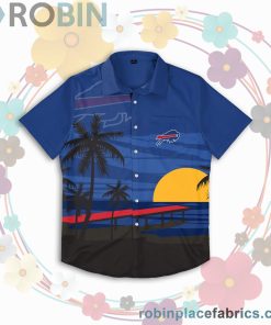 Buffalo Bills Nfl Tropical Sunset Button Up Shirt