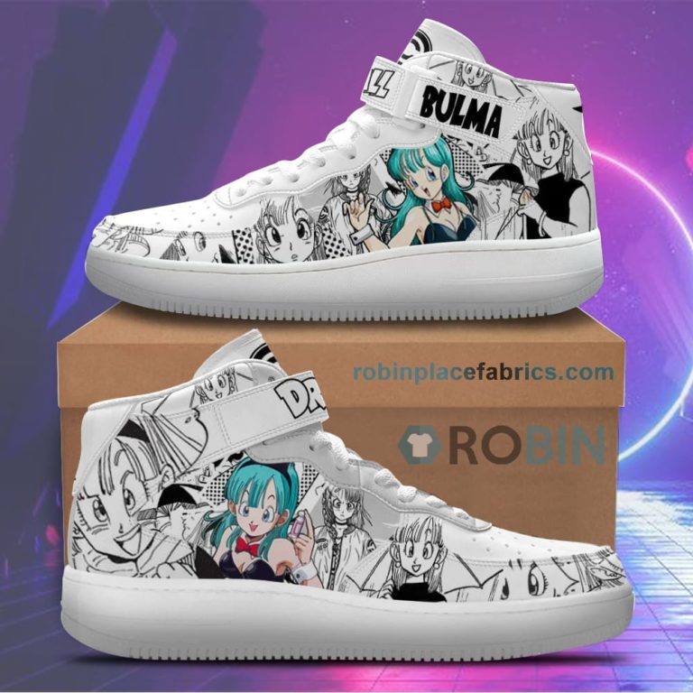 Bulma Sneakers Air Mid Custom Dragon Ball Anime Shoes