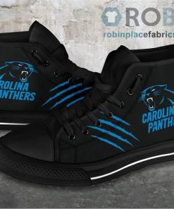 Carolina Panthers Canvas Shoes High Top