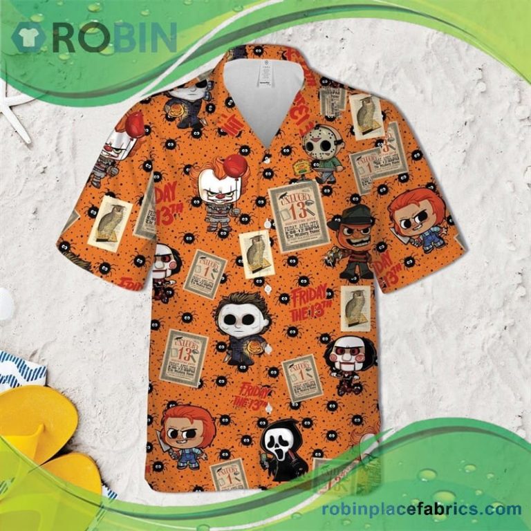 Chibi Horror Characters Hawaiian Shirt