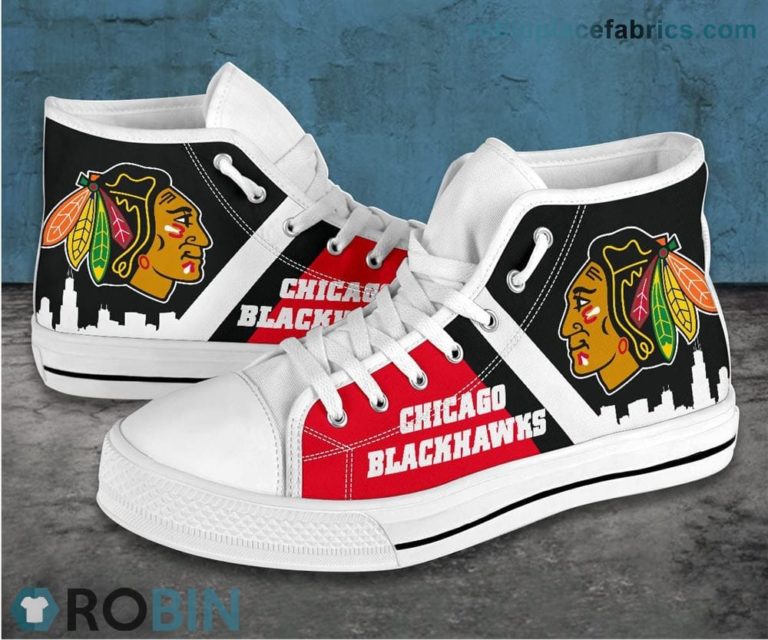 Chicago Black Hawks Canvas Sneaker High Top