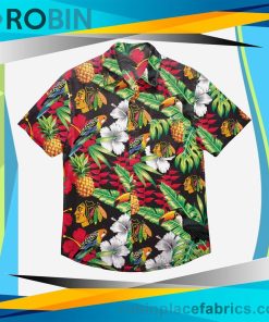 Chicago Blackhawks Floral Button Up Shirt