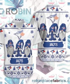 Christmas Gnomes Toronto Blue Jays Ugly Sweatshirt Christmas Hawaiian Shirt