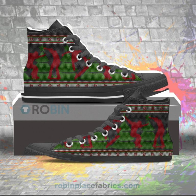 Christmas Skateboard Canvas High Top Sneaker