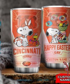 Cincinnati Bengals NFL Snoopy Happy Easter Day Custom Name Tumblers Cup Cincinnati Bengals NFL Snoopy Happy Easter Day Custom Name Tumblers Cup