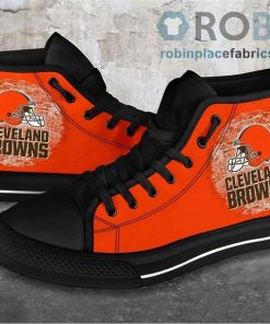 Cleveland Browns Canvas Shoes High Top