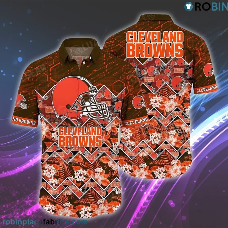 Cleveland Browns NFL Hawaiian Shirt Graphic Tropical Patterns