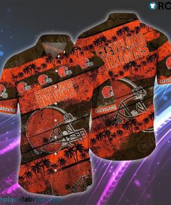 Cleveland Browns NFL Hawaiian Shirt Graphic Tropical Patterns Short Sleeve