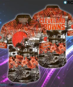 Cleveland Browns NFL Hawaiian Shirt Short Style Tropical Patterns Graphic