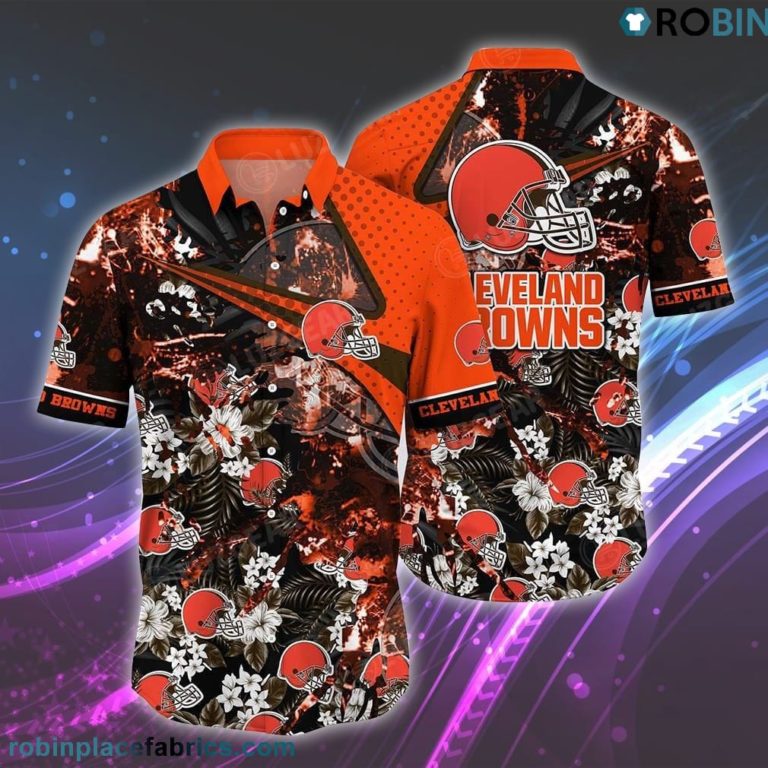 Cleveland Browns NFL Hawaiian Shirt Tropical Patterns