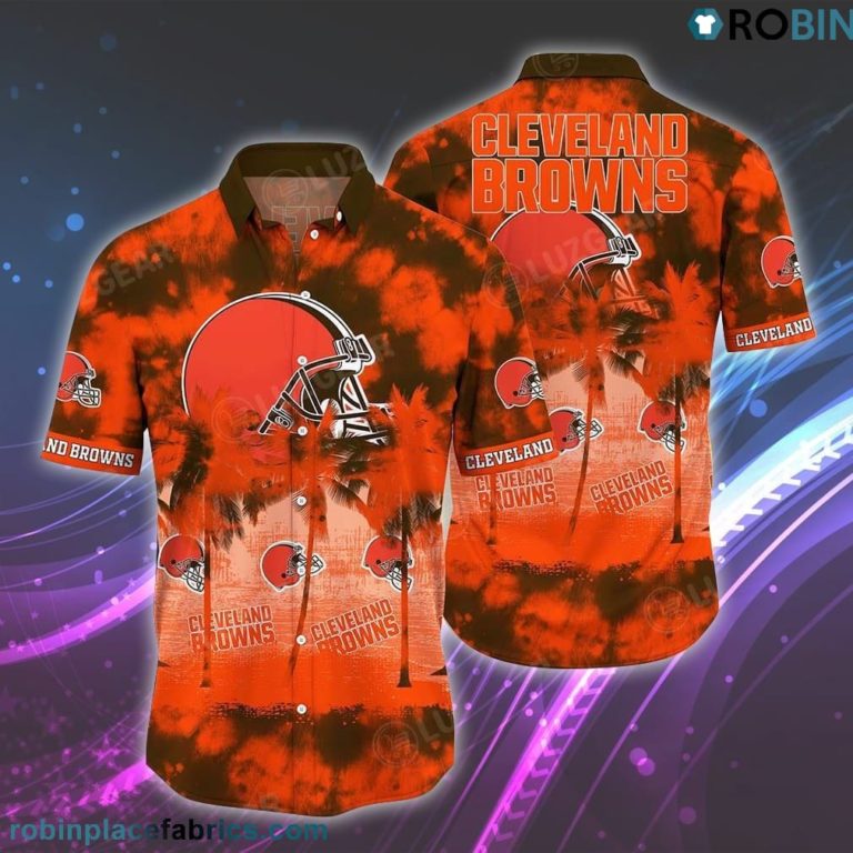 Cleveland Browns NFL Hawaiian Shirt Tropical Patterns Graphic