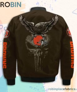 Cleveland Browns NFL Logo Eagle Skull Bomber Jacket Cleveland Browns NFL Logo Eagle Skull Bomber Jacket