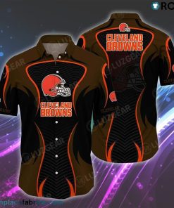 Cleveland Browns NFL Summer Short Sleeve Button Down Hawaiian Shirt