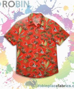 Cleveland Browns Nfl Victory Vacay Button Up Shirt