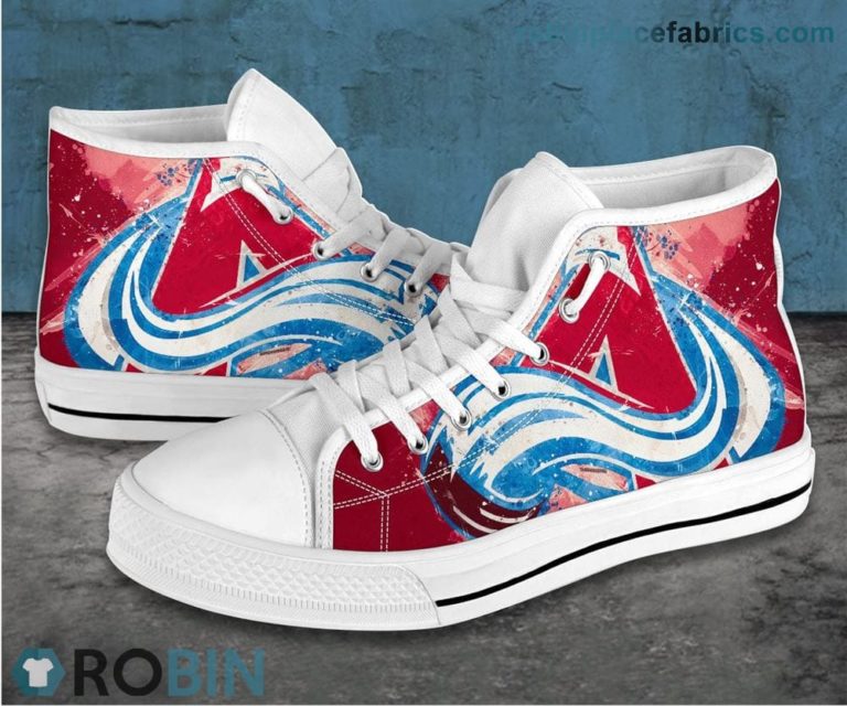 Colorado Avalanche Canvas Shoes High Top