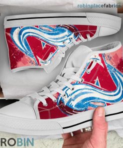 Colorado Avalanche Canvas Shoes High Top