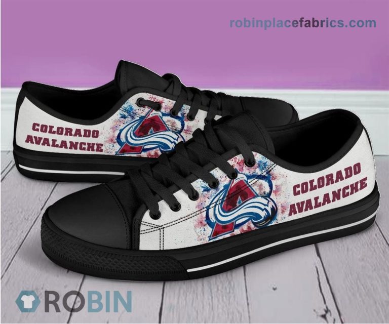Colorado Avalanche Canvas Shoes Low Top