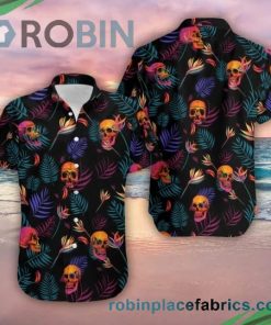 Colorful Skull Spooky Hawaiian Shirt