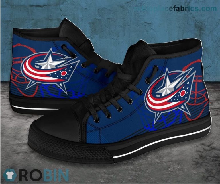Columbus Blue Jackets Canvas High Top Shoes