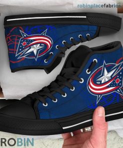 Columbus Blue Jackets Canvas High Top Shoes
