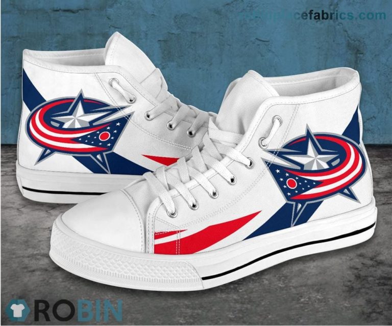 Columbus Blue Jackets Canvas Shoes High Top