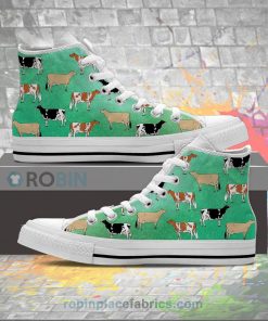 Cow Lovers Canvas High Top Sneaker