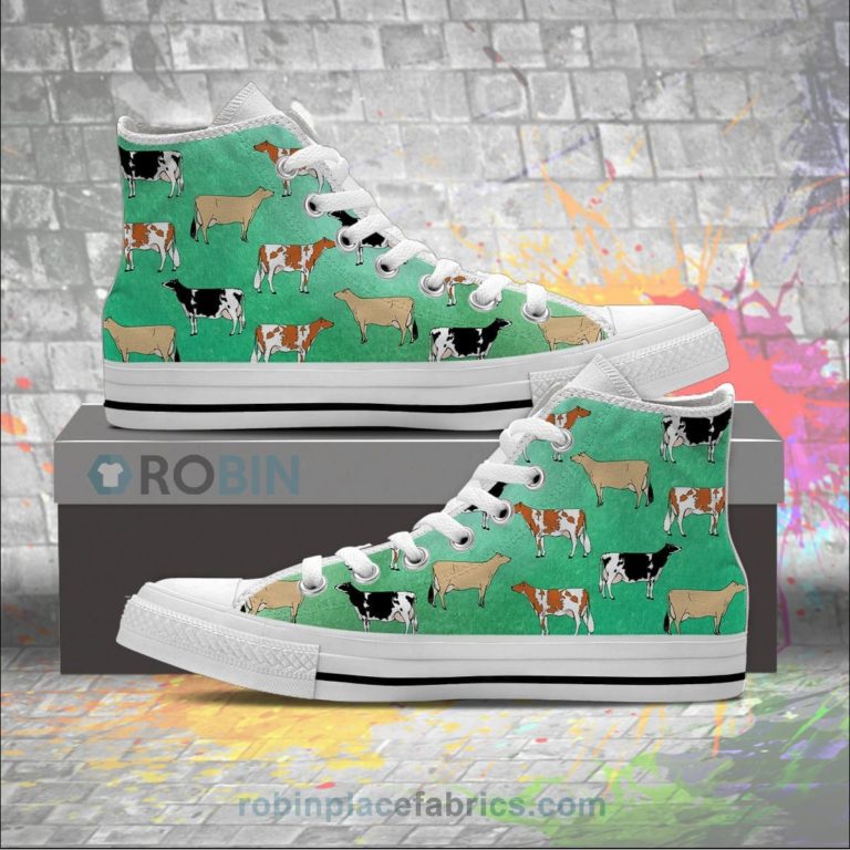 Cow Lovers Canvas High Top Sneaker
