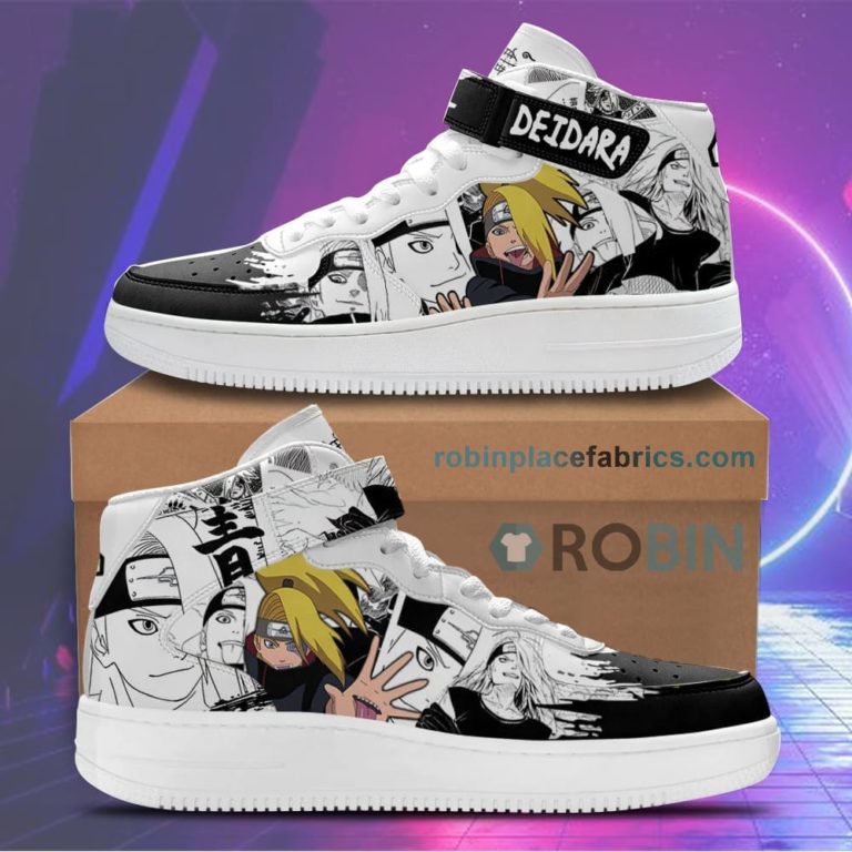 Deidara Sneakers Air Mid Custom Akatsuki Anime Shoes