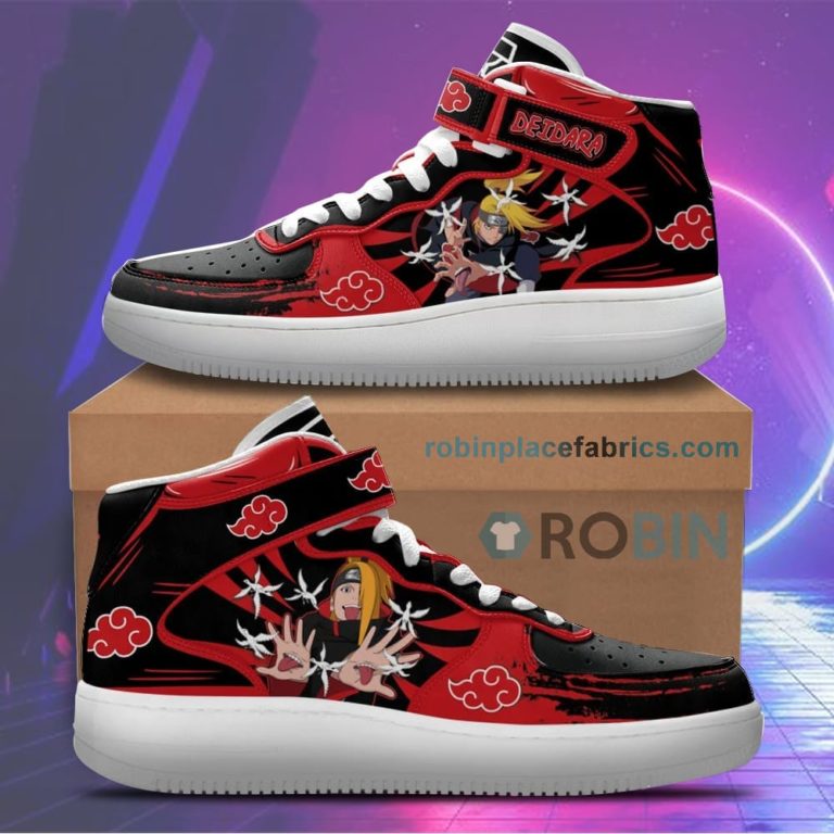 Deidara Sneakers Air Mid Custom Anime Akatsuki Shoes