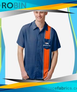 Denver Broncos Bowling Stripe Button Up Shirt