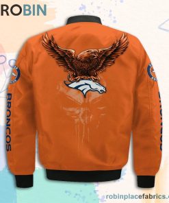 Denver Broncos NFL Logo Eagle Skull Bomber Jacket Denver Broncos NFL Logo Eagle Skull Bomber Jacket