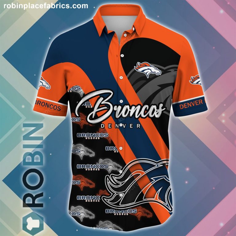 Denver Broncos NFL Short Sleeve Button Down Shirt
