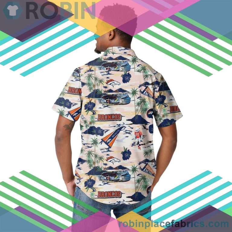 Denver Broncos Nfl Short Sleeve Button Up Shirt