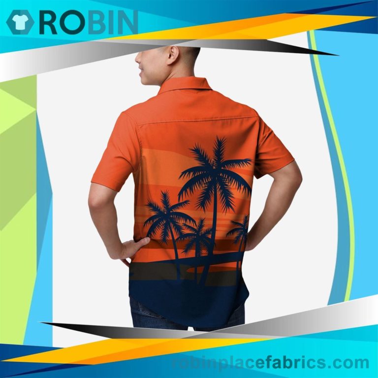 Denver Broncos Tropical Sunset Button Up Shirt