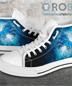 Detroit Lions Canvas Shoes High Top Detroit Lions Canvas Shoes High Top