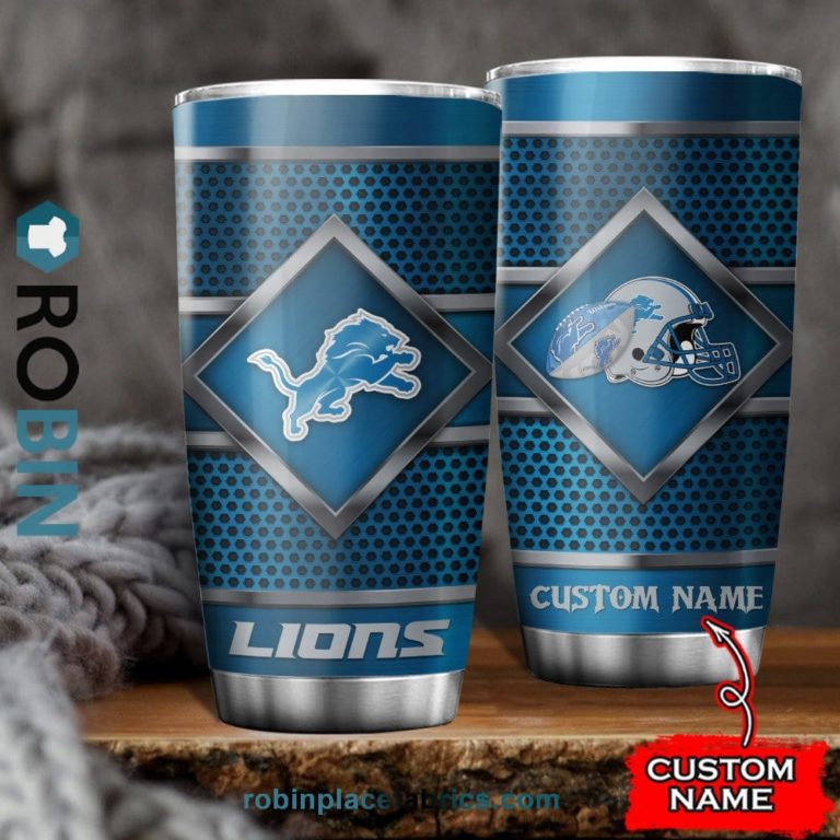 Detroit Lions NFL Custom Name Tumblers Cup