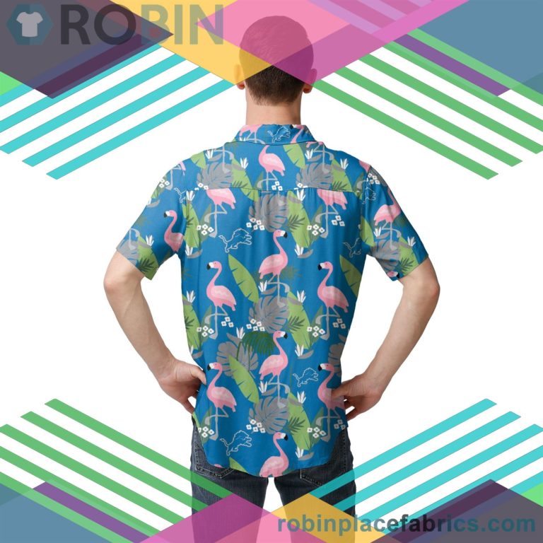 Detroit Lions Nfl Floral Button Up Shirt