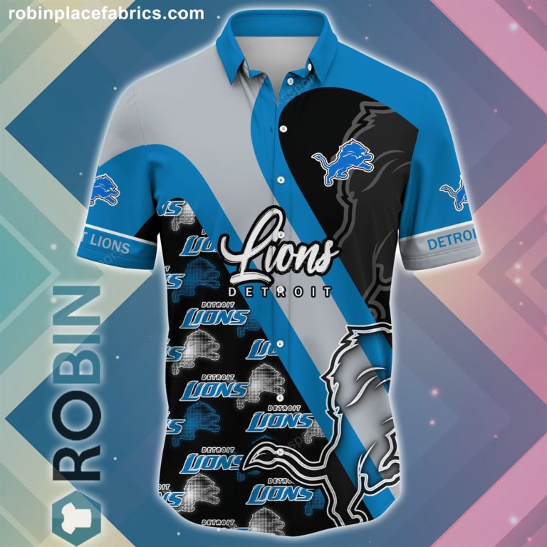 Detroit Lions NFL Short Sleeve Button Down Shirt