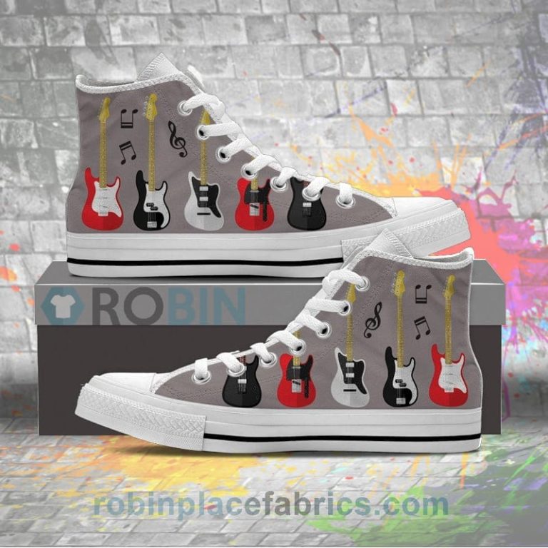 Electric Guitar Canvas High Top Sneaker