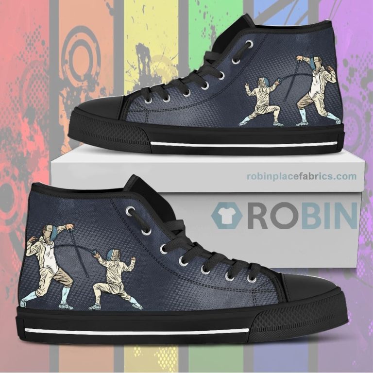 Fencing Canvas High Top Sneaker