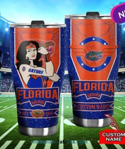 Florida Gators Wonder Woman Custom Name Stainless Steel Tumblers Cup Florida Gators Wonder Woman Custom Name Stainless Steel Tumblers Cup