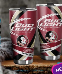 Florida State Seminoles NCAA Bud Light Beer Custom Name Tumblers Cup Florida State Seminoles NCAA Bud Light Beer Custom Name Tumblers Cup