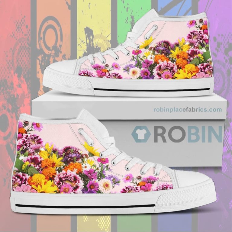 Florist Canvas High Top Sneaker Mens