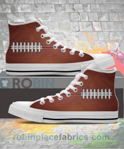 Football Pattern Canvas High Top Sneaker